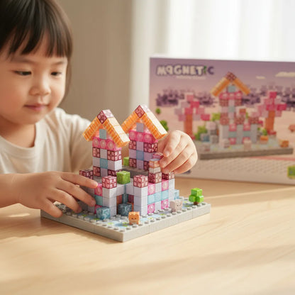 Bloques Magnéticos Cubos Steam Minecraft Pink Shine 2960018 193 Pzs