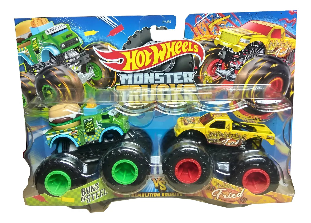 Hot Wheels Monster Trucks Pack X 2 Vehículos Fyj64 Mattel
