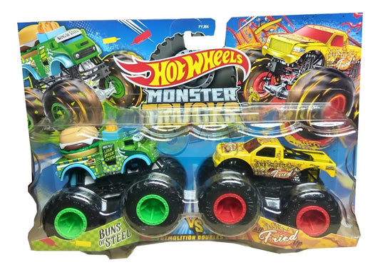 Hot Wheels Monster Trucks Pack X 2 Vehículos Fyj64 Mattel