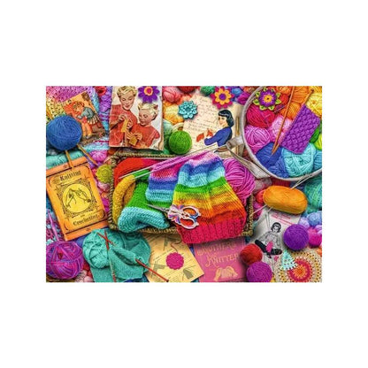 Ravensburger Puzzle 1000 Vintage Knitting & Croche 12001080