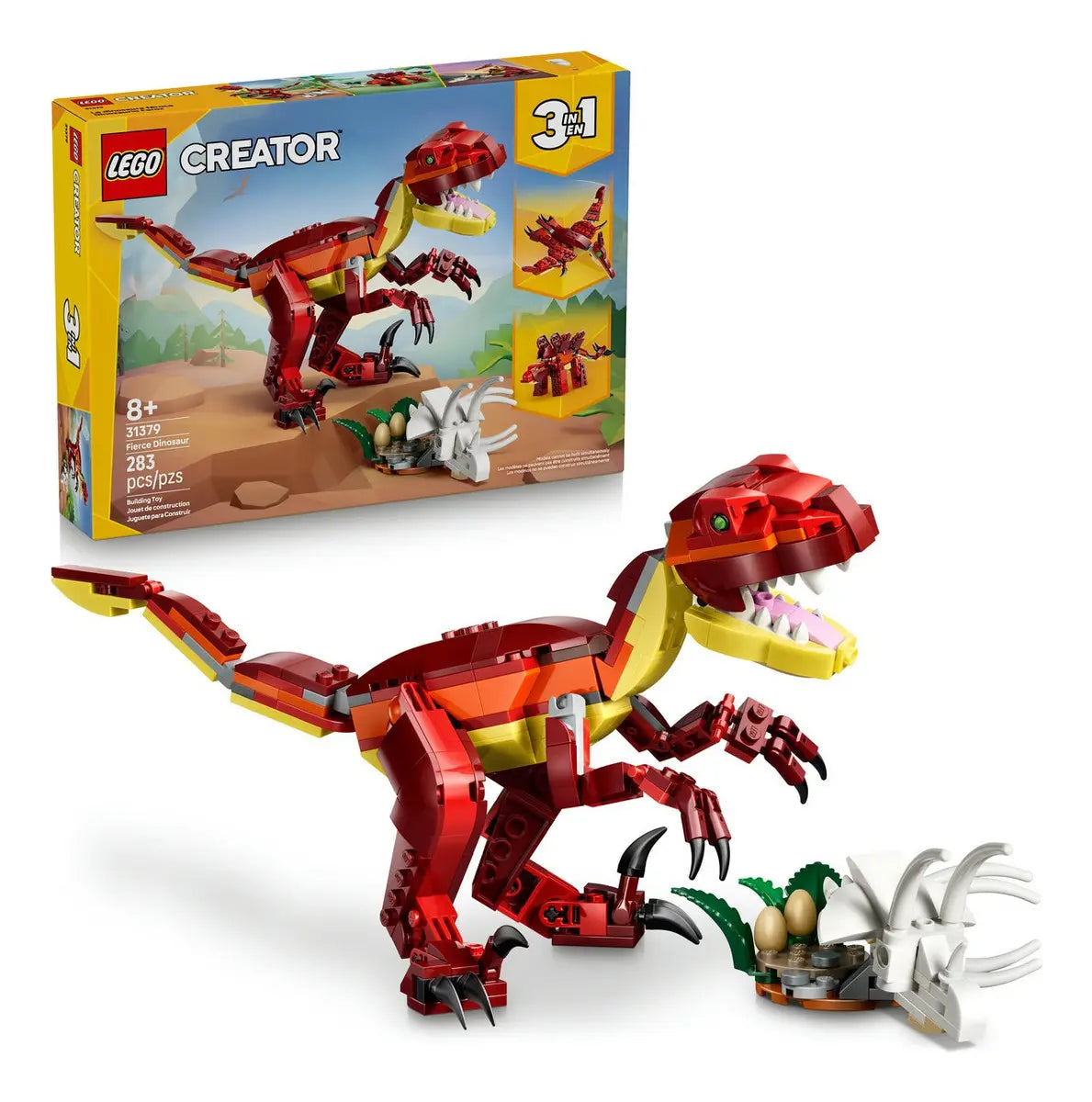 Lego Creator 3 En 1 Dinosaurio Feroz 31379 283 Dinosaurios