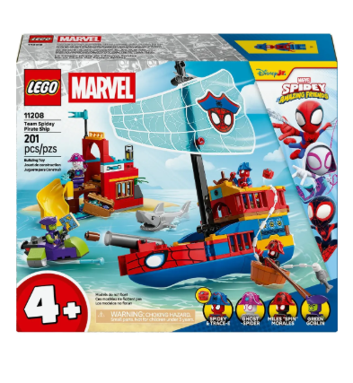 Lego Marvel: Barco Pirata Del Equipo Spidey 11208 201