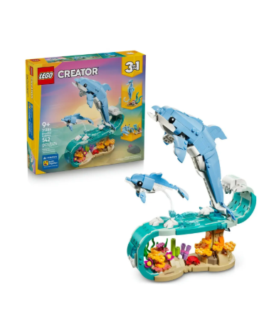 Lego Creator 3 En 1 Animales Marinos Hermosos Delfines 31385 542 Delfines