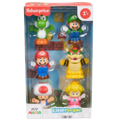 Fisher Price Little People Set My Mario X6 Figuras Jhg63
