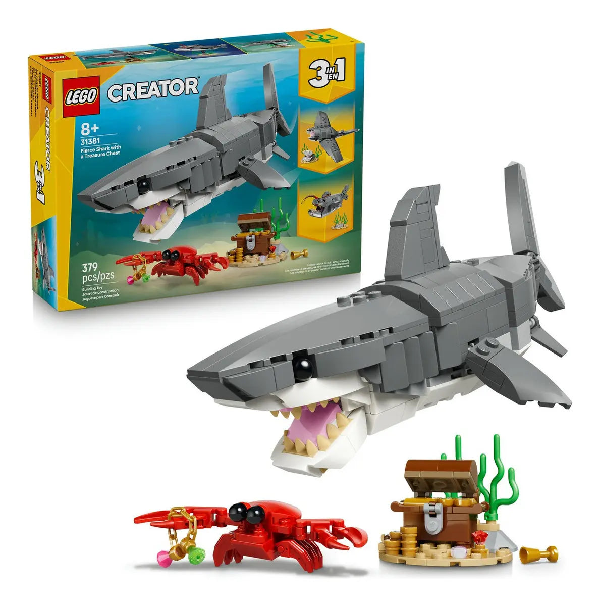 Lego Creator 3en1 Tiburon Feroz 31381 379 Tiburón Feroz