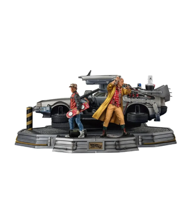 Figura Bttf Ii Delorean Full Set 1:10 51021-10 Iron Studios