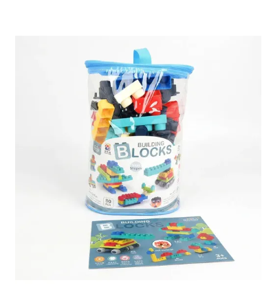 Bloques Infantiles 80 Pcs En Bolsa Azul 3104401 80