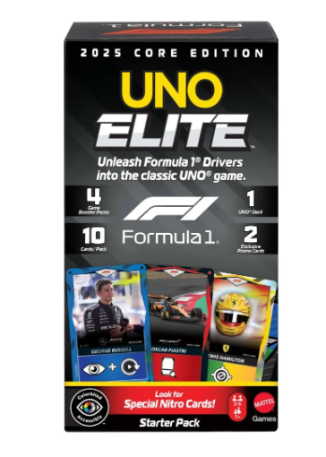 Juego De Cartas Uno Elite Formula 1 Edición Principal Jlv42