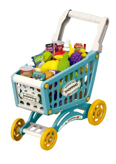 Carrito De Supermecado 44cm Con 60pcs Azul 2885344 Turquesa