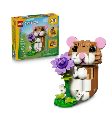 Lego Creator 3 En 1: Lindo Hámster Con Flor 31376 166 Hamster