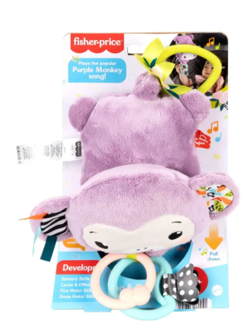 Fisher Price Mono Morado De Peluche Jff02